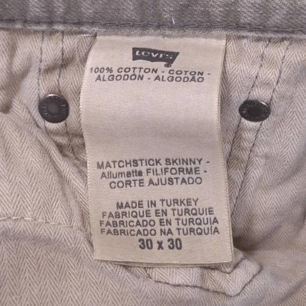 Levi's Mens Matchstick Skinny‎ Denim Jeans 30x30 Pants Tan Brown 5 Pockets